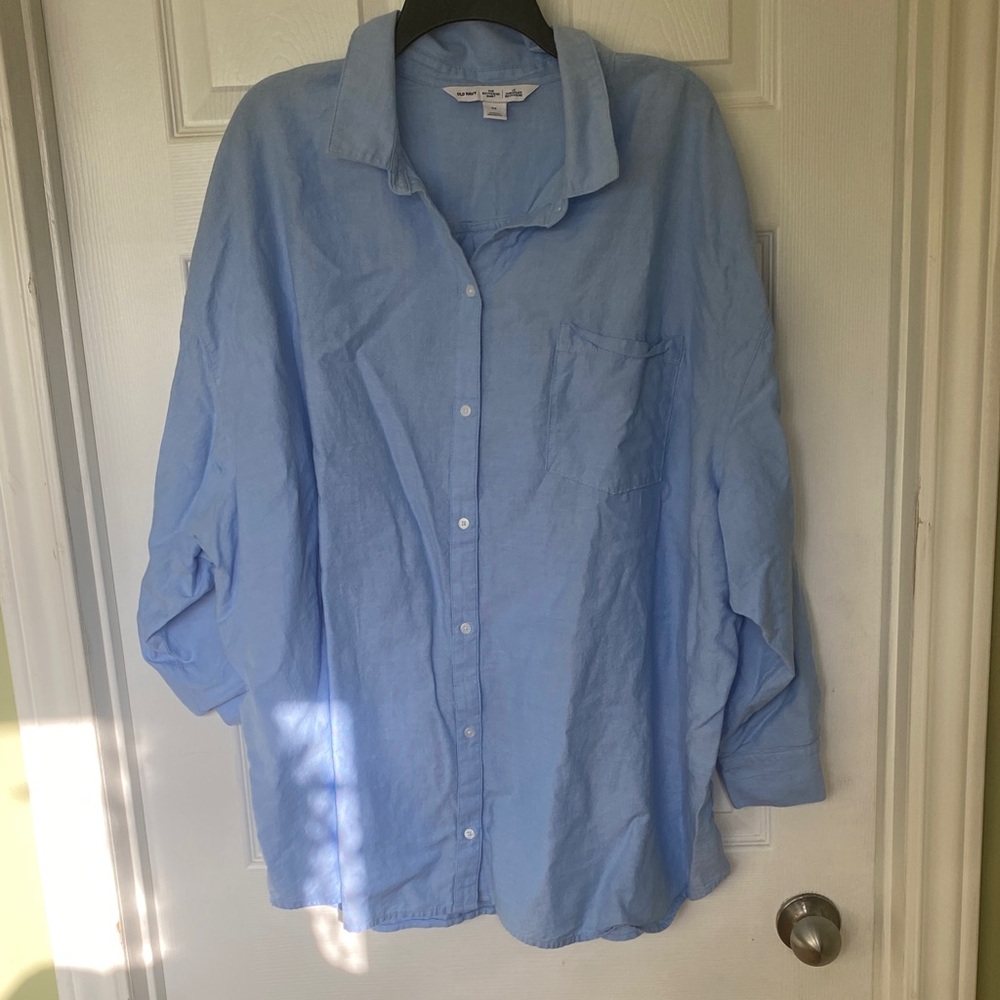 Old Navy Light Blue Boyfriend Shirt